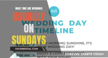 Sunday Wedding Times: When Do Nuptials Usually Take Place?