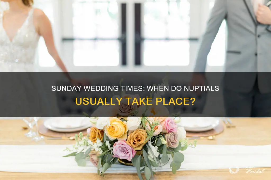 what time are weddings usually on sundays