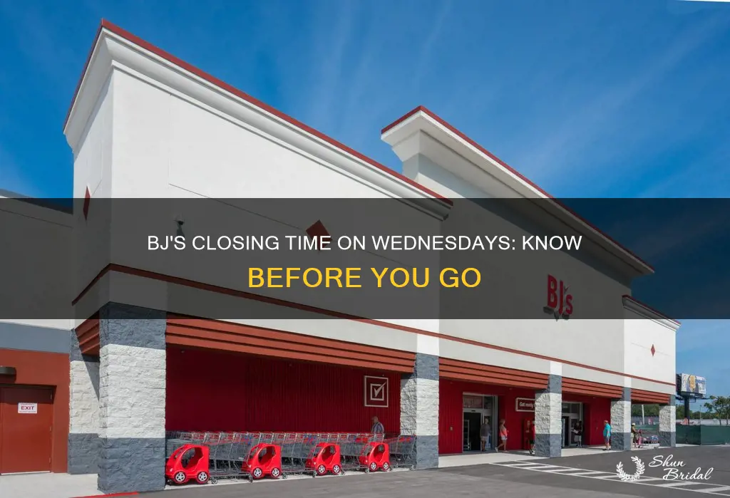 what time bjs close on wed