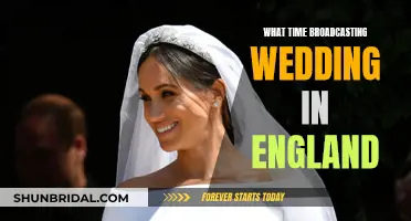 England's Wedding Broadcast Times: 8 to 10 pm
