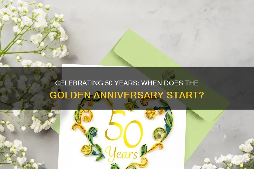 what time do 50th wedding anniversaries begin