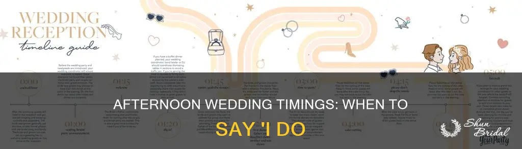 what time do afternoon weddings start