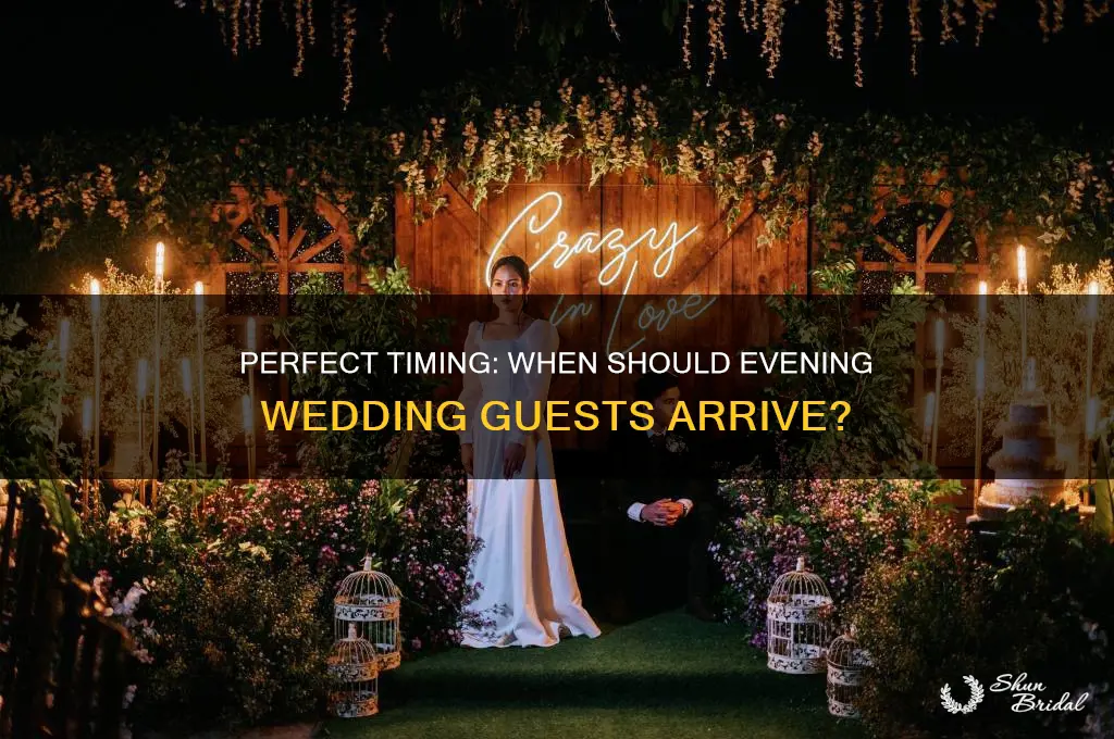 what time do evening guests arrive at a wedding