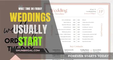 Friday Wedding Times: When Do Nuptials Typically Begin?