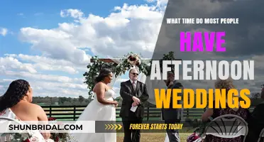 Ideal Timing for Afternoon Weddings: When Do Most Couples Say 'I Do'?