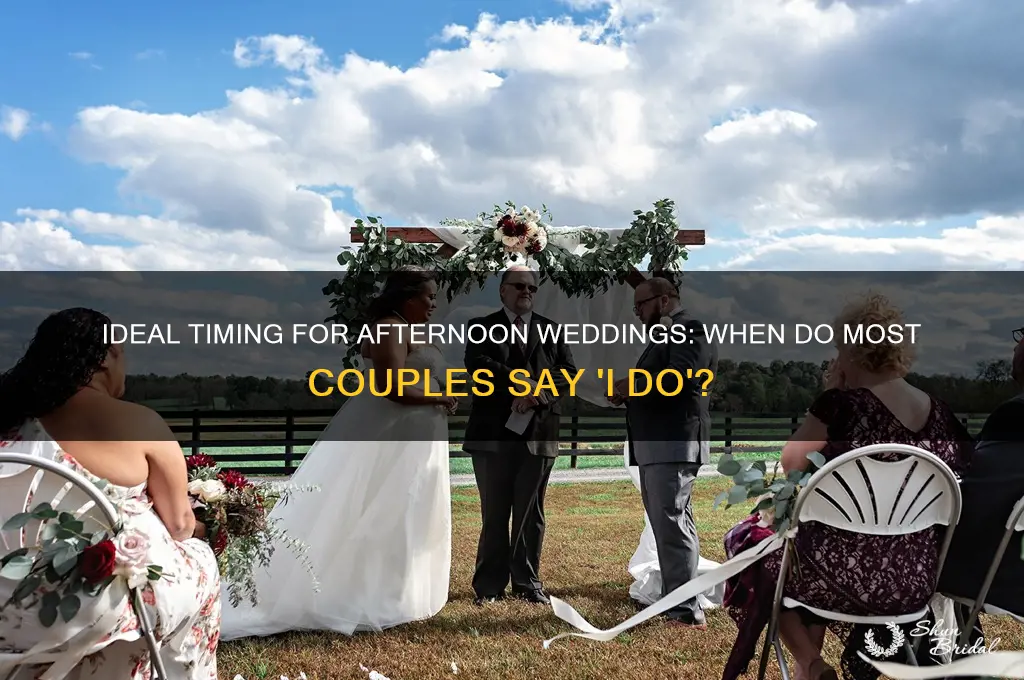 what time do most people have afternoon weddings