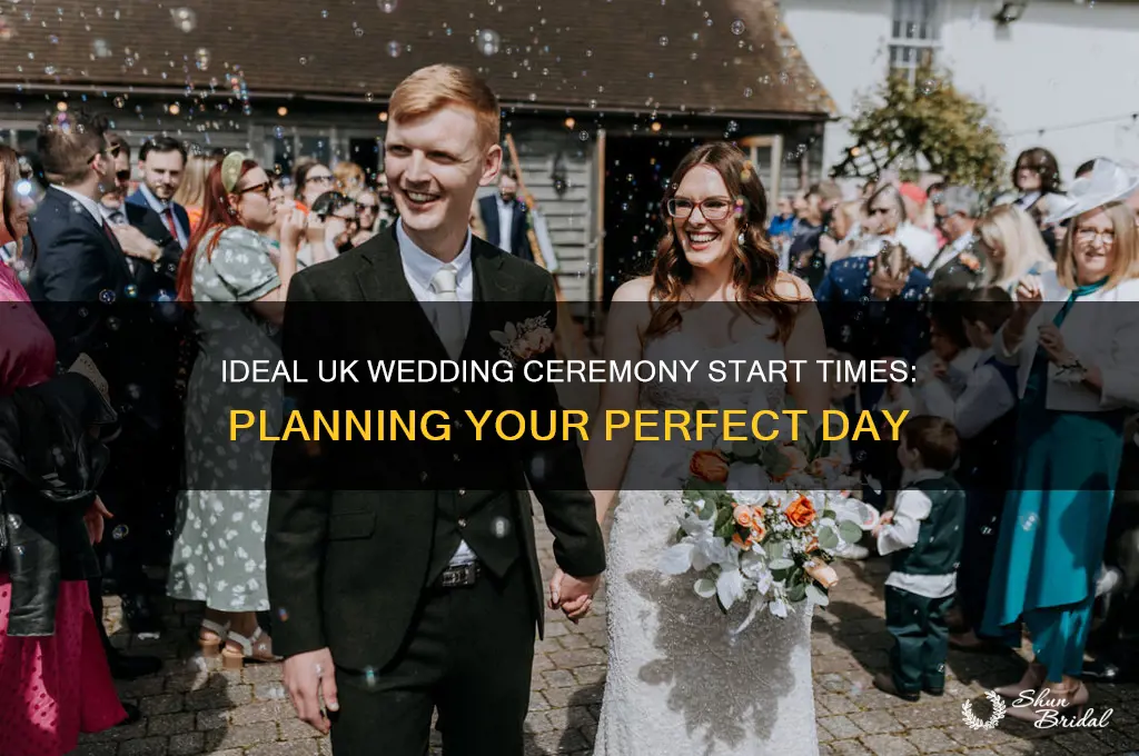 what time do wedding ceremonies start uk