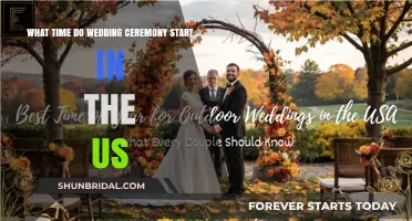 When Do Wedding Ceremonies Typically Begin in the United States?