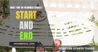 When Do Weddings Typically Commence and Conclude?