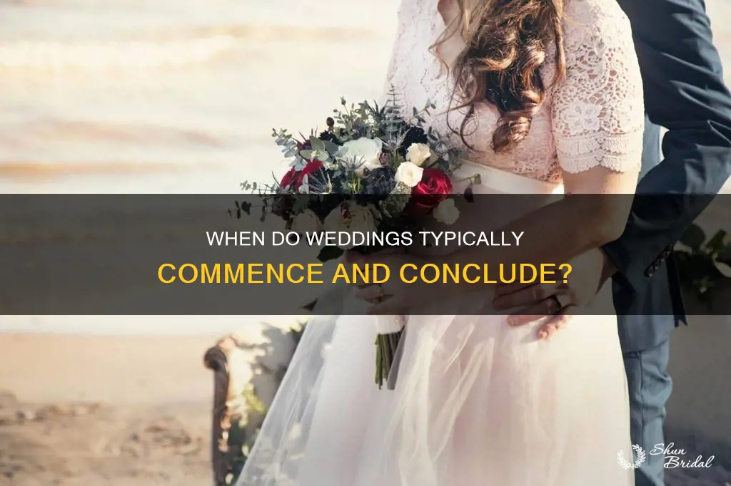 what time do weddings usually start and end