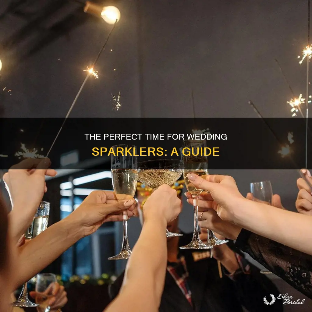 what time do you do sparklers wedding