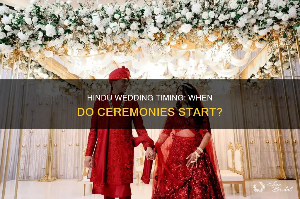 what time does a hindu wedding take place