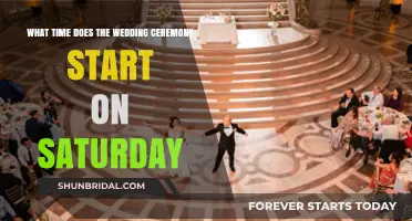 Saturday Wedding Ceremony Start Time: Everything You Need to Know