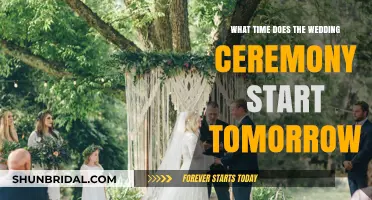 Tomorrow's Wedding Ceremony Start Time: All You Need to Know