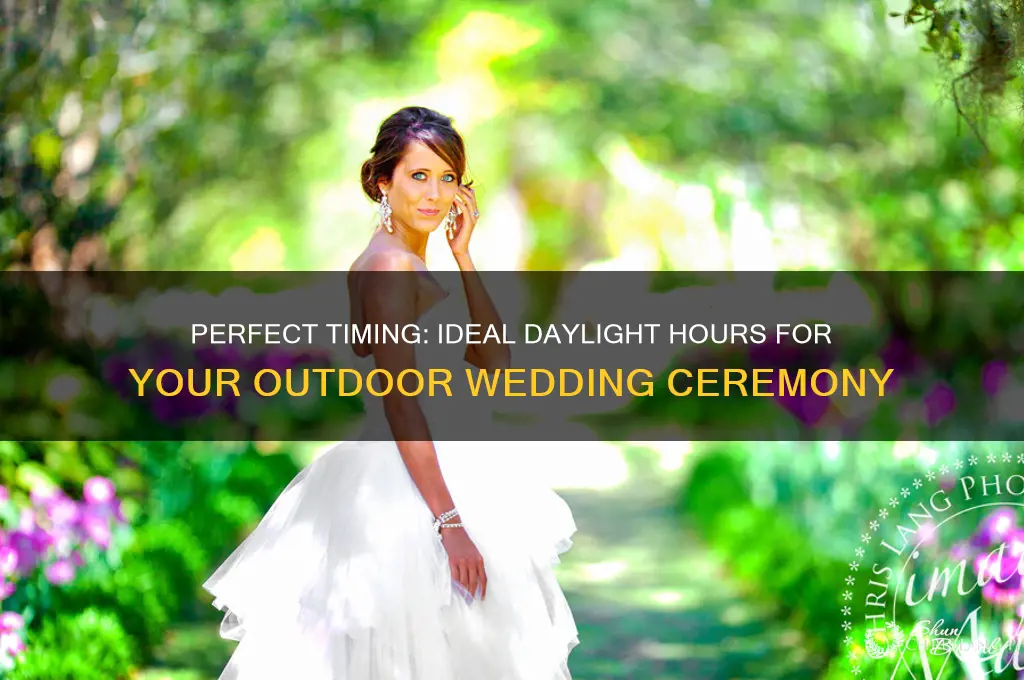 what time during the day is best for outside wedding