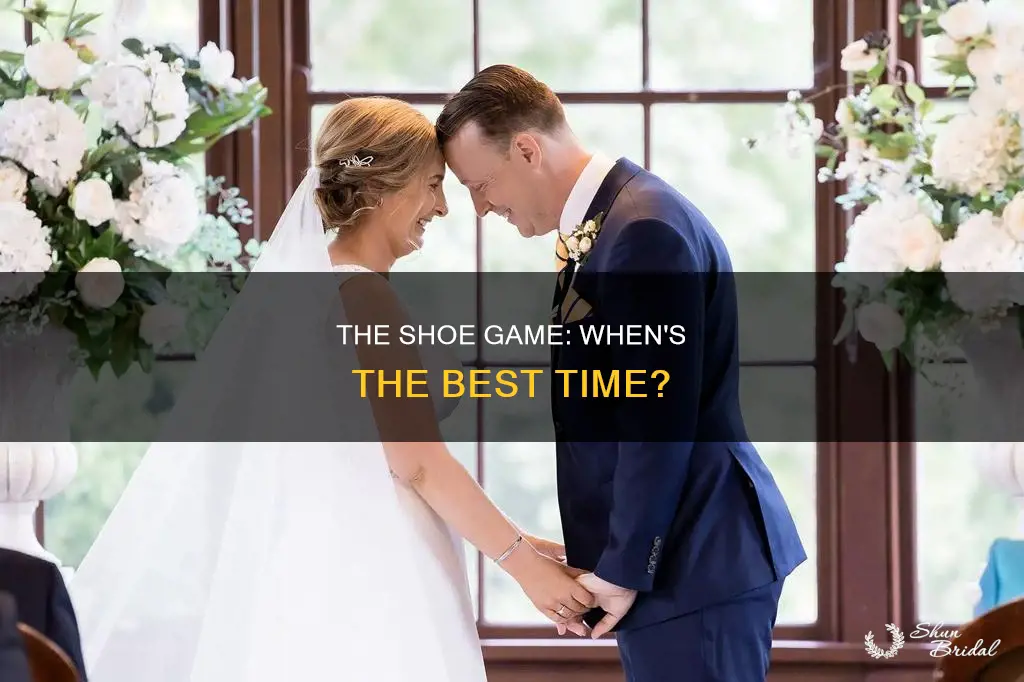 what time during wedding do you do shoe game