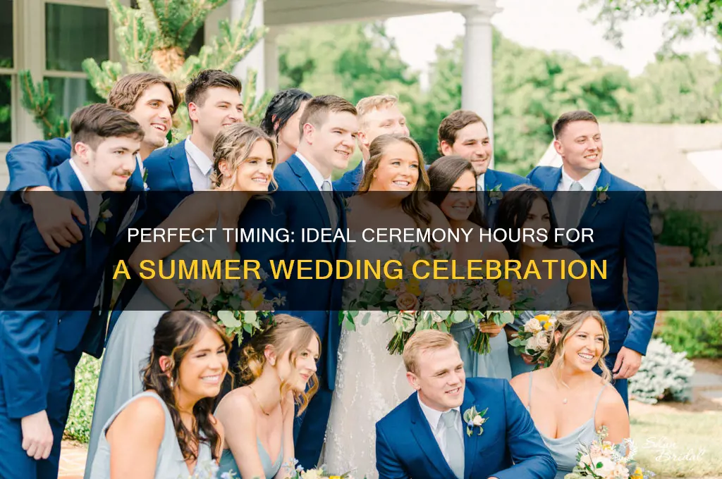 what time for ceremony at summer wedding