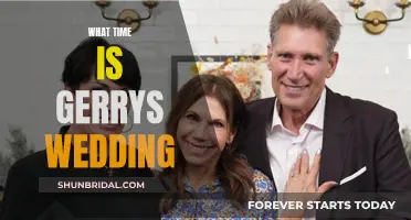 Gerry's Wedding: Timing and Schedule for the Big Day