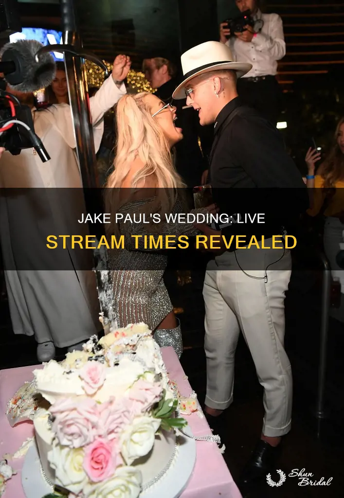 what time is jake pauls wedding streaming live