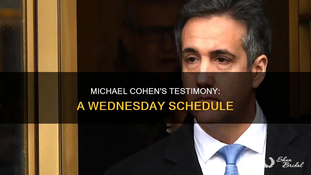 what time is michael cohen testamony wed