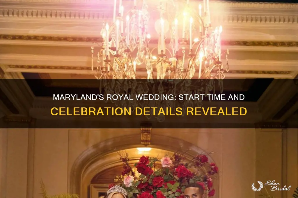 what time is royal wedding maryland
