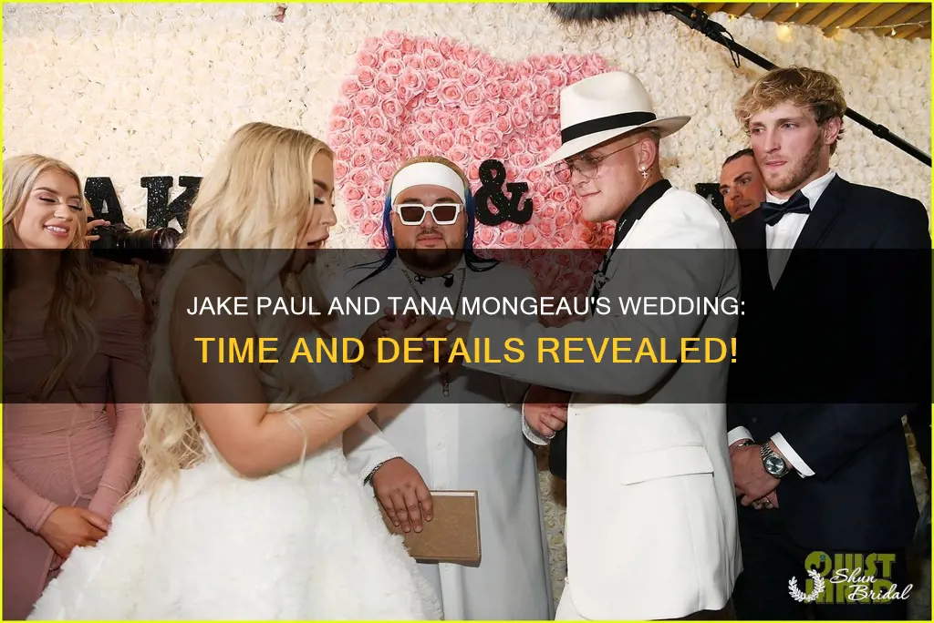 what time is the jake pual and tanan mongo wedding