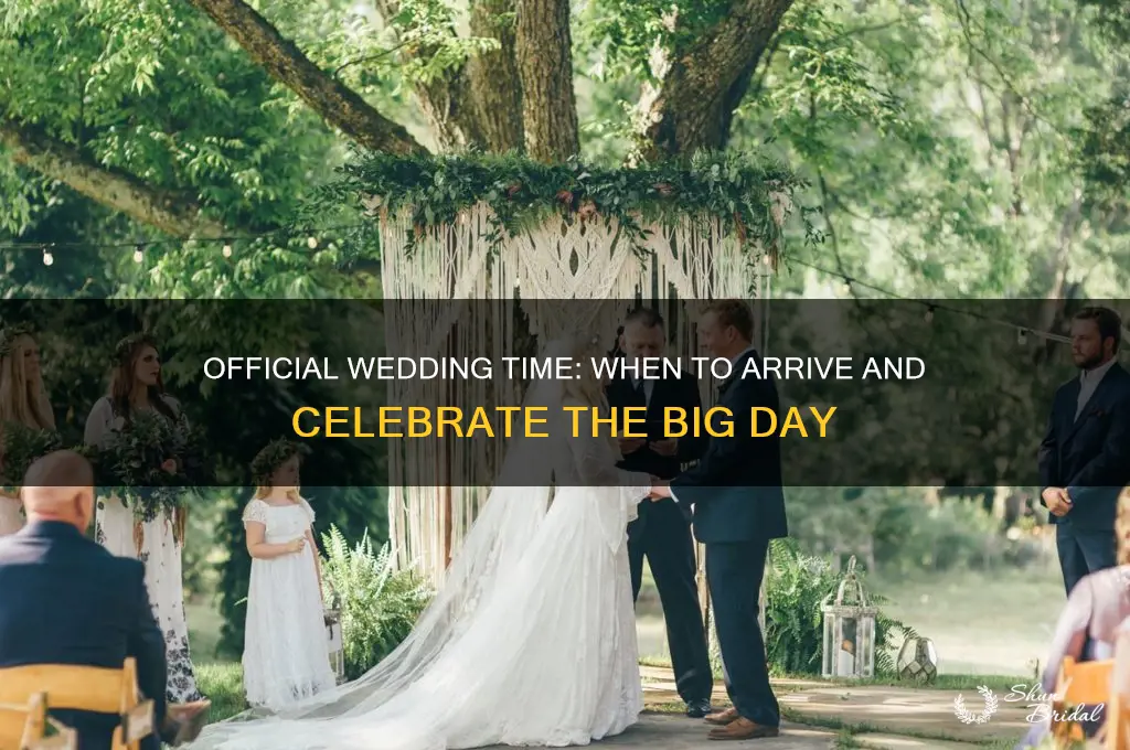 what time is the official wedding