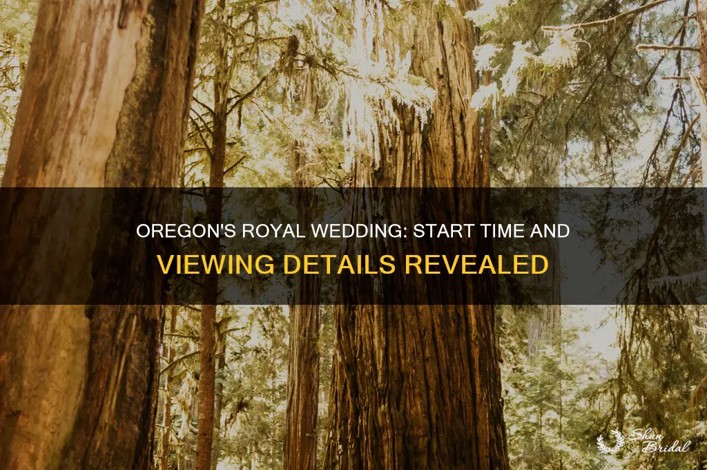 what time is the royal wedding in oregon