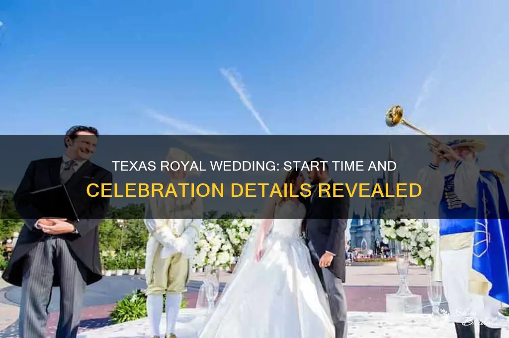 what time is the royal wedding in texas