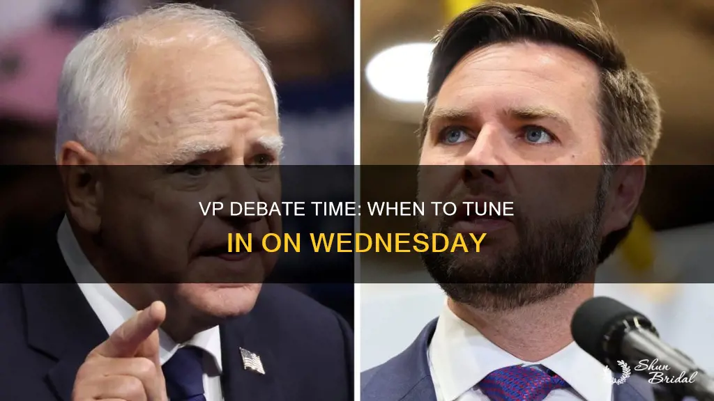what time is the vp debate on wed