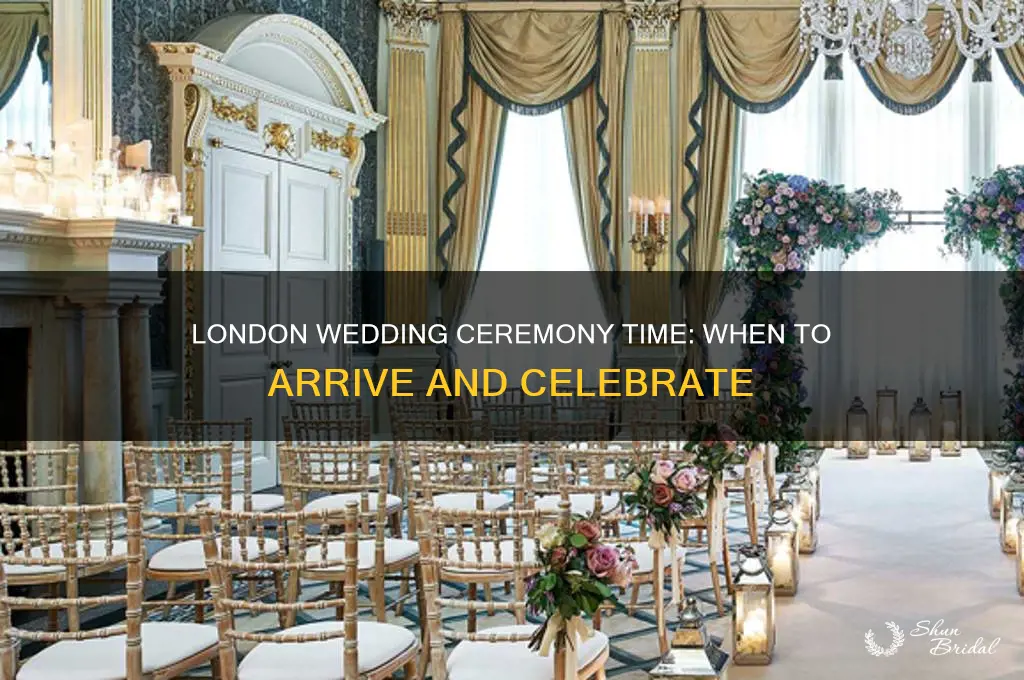 what time is the wedding ceremony in london