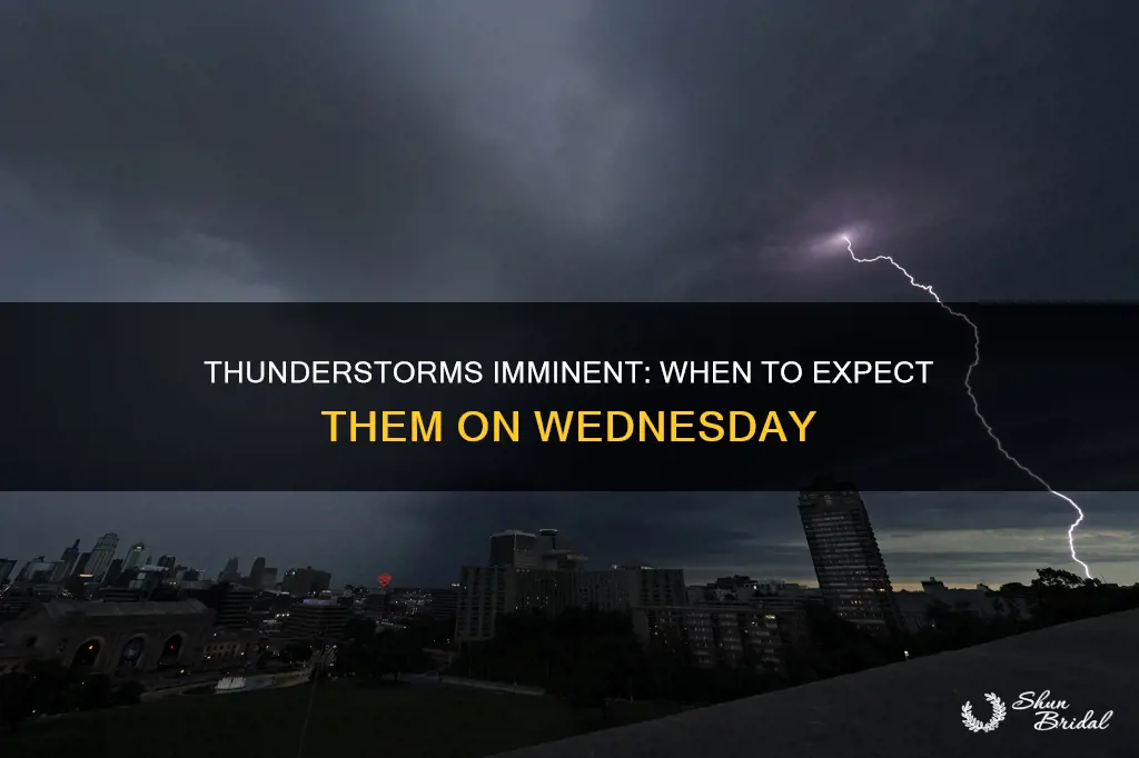 what time is thunderstorms coming on wed