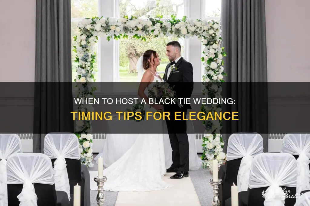 what time of day does a black tie wedding occur