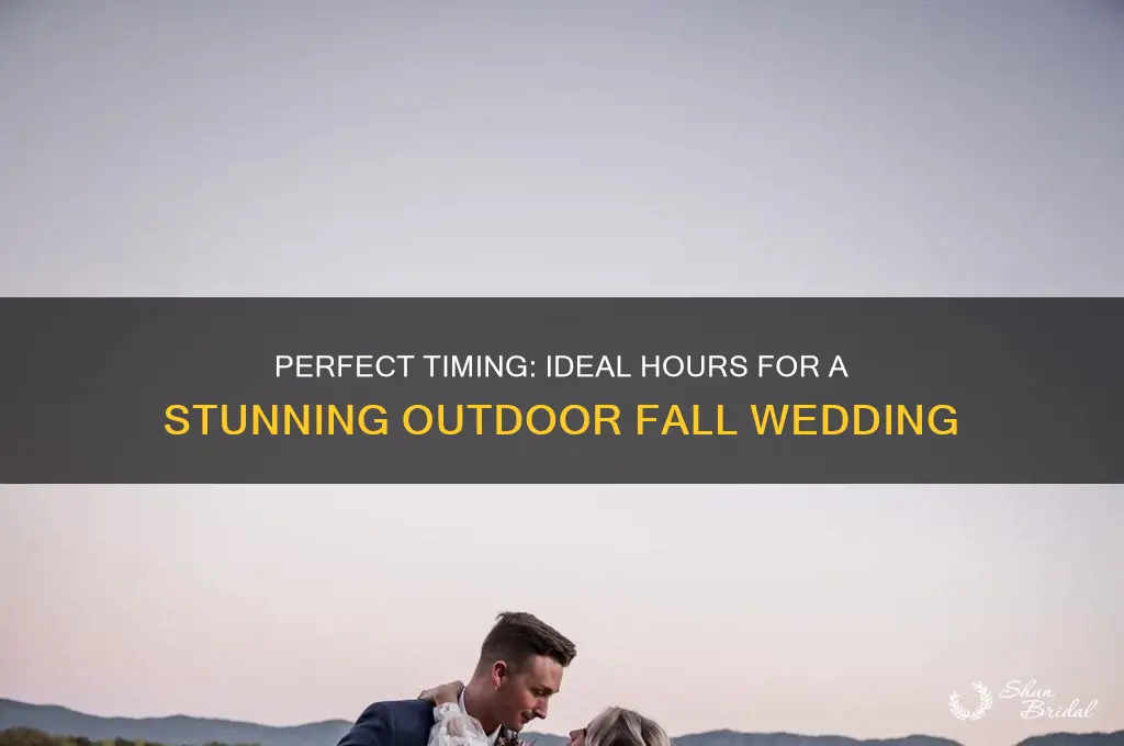what time of day to have an outdoor fall wedding