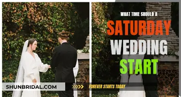 Planning a Saturday Wedding: What Time to Say 'I Do'?