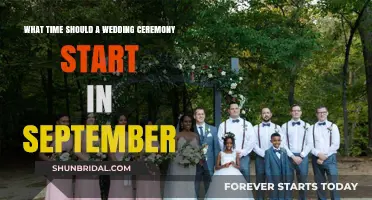Perfect September Wedding Ceremony Start Times: Tips for Ideal Timing