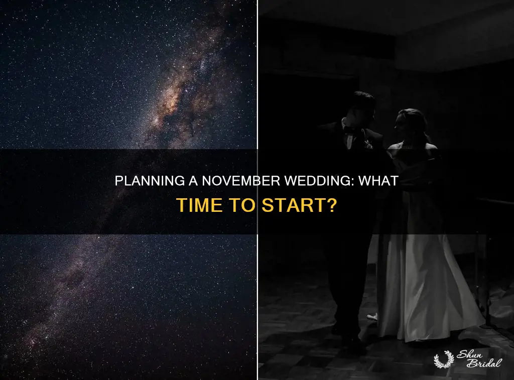 what time should a wedding start in november