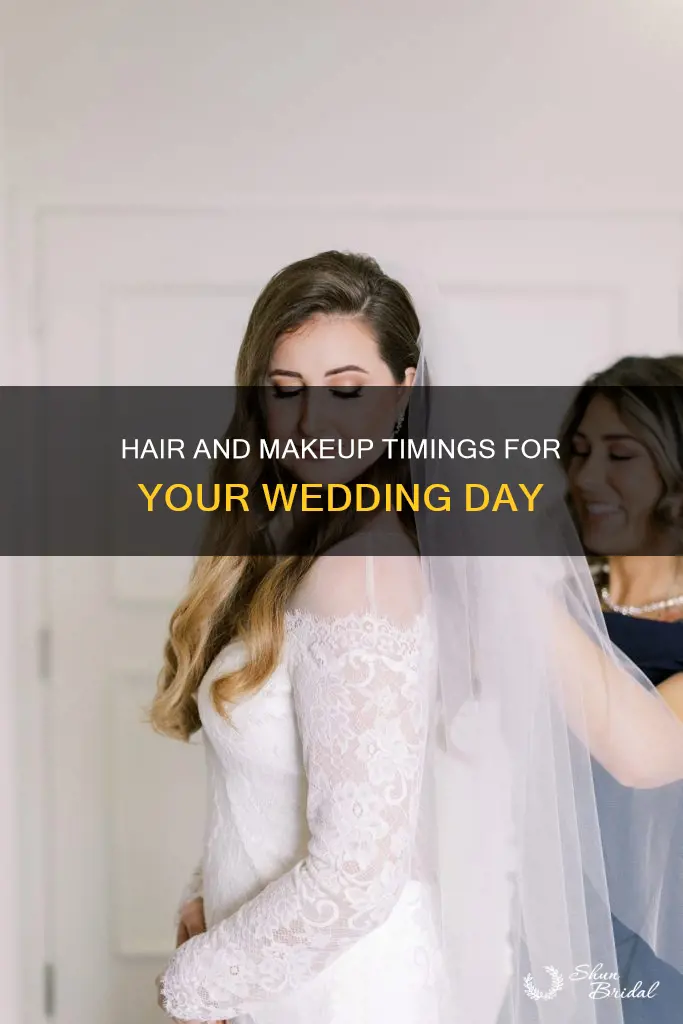 what time should hair and makeup be done for wedding