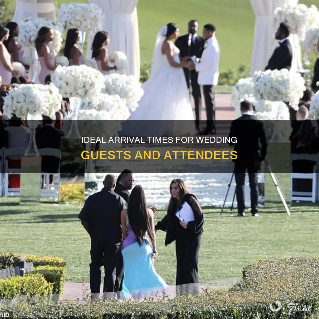 what time should I arrive at wedding sample website
