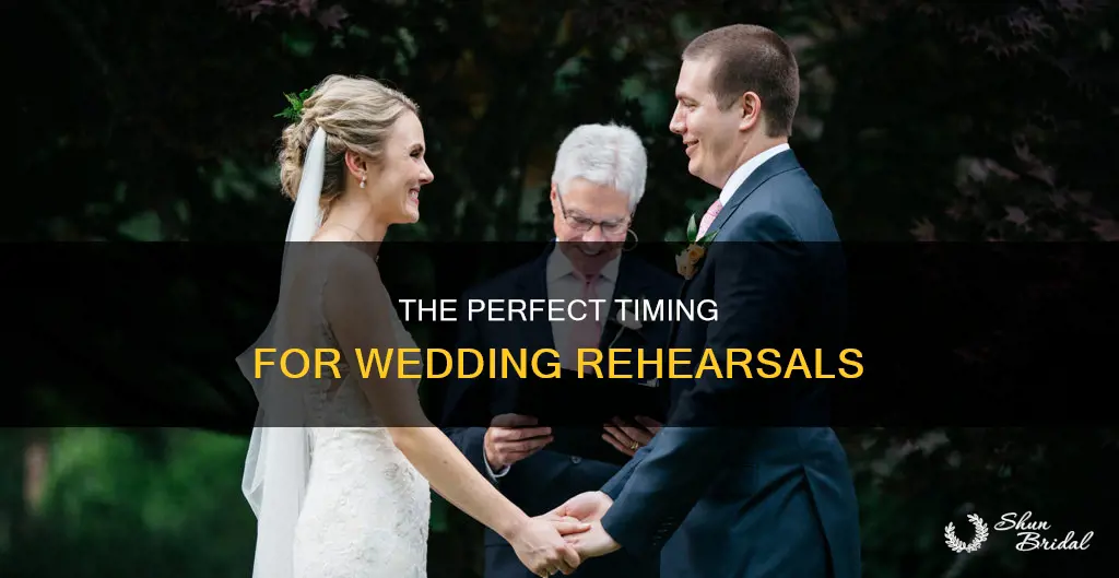 what time should I do wedding rehersal
