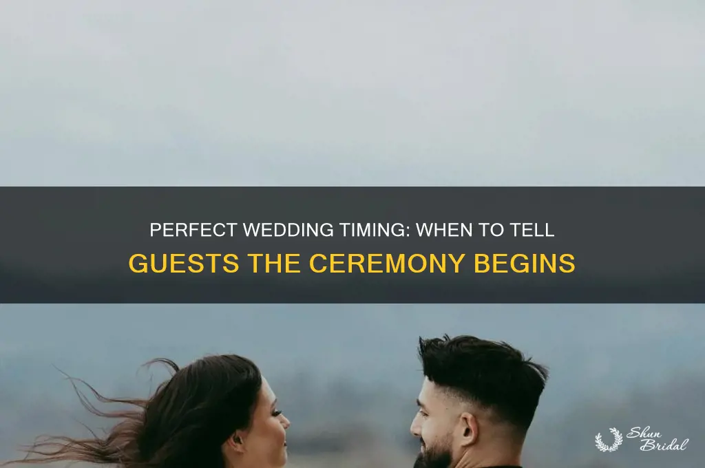 what time should I tell people the wedding starts