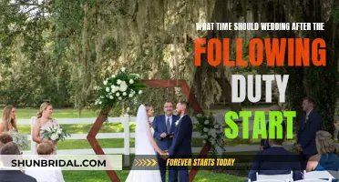 The Ideal Wedding Time: Post-Duty Celebrations