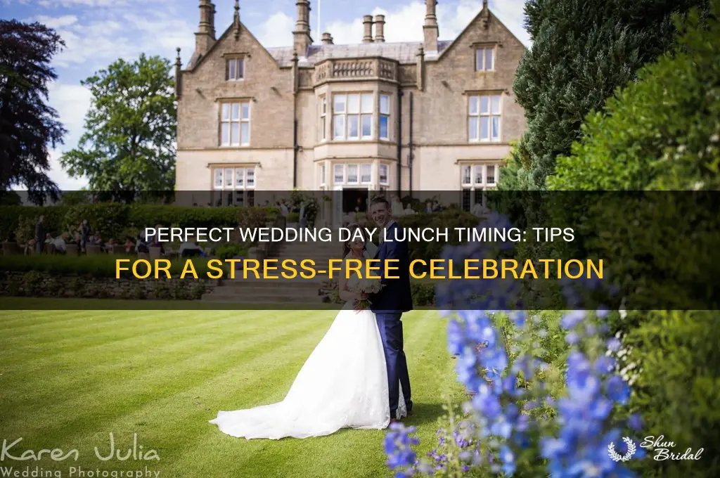 what time should you eat lunch on your wedding day