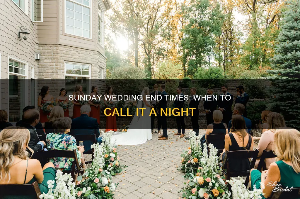 what time to end weddings on sunday