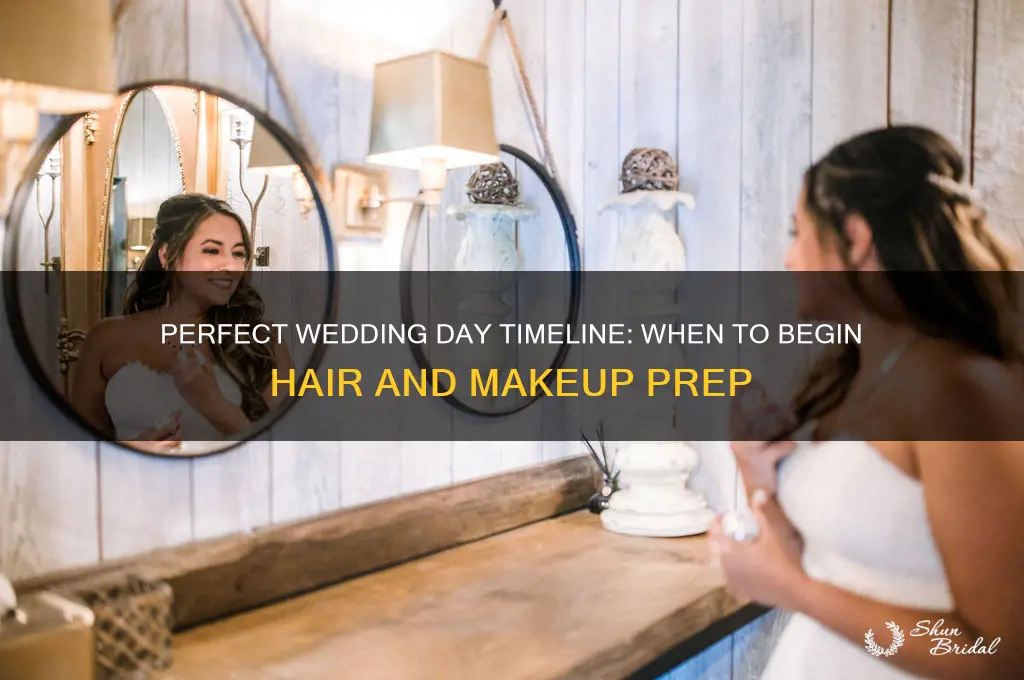 what time to start hair and makeup on wedding day