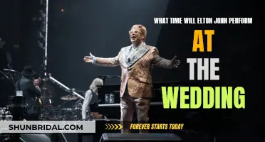When Will Elton John Perform at the Wedding?