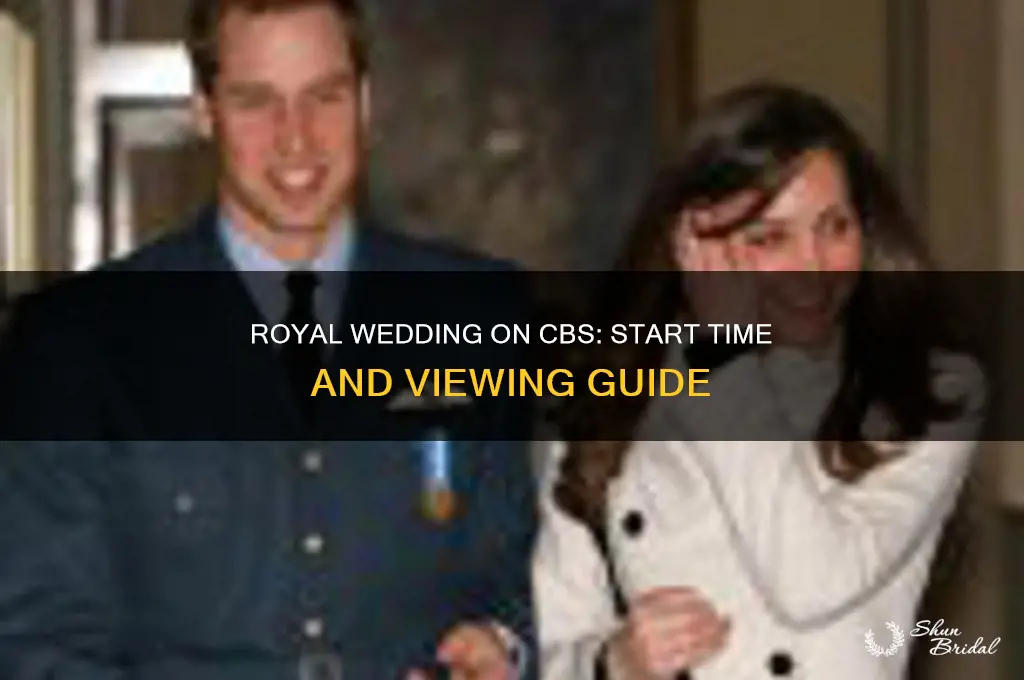 what time will royal wedding e n cbs