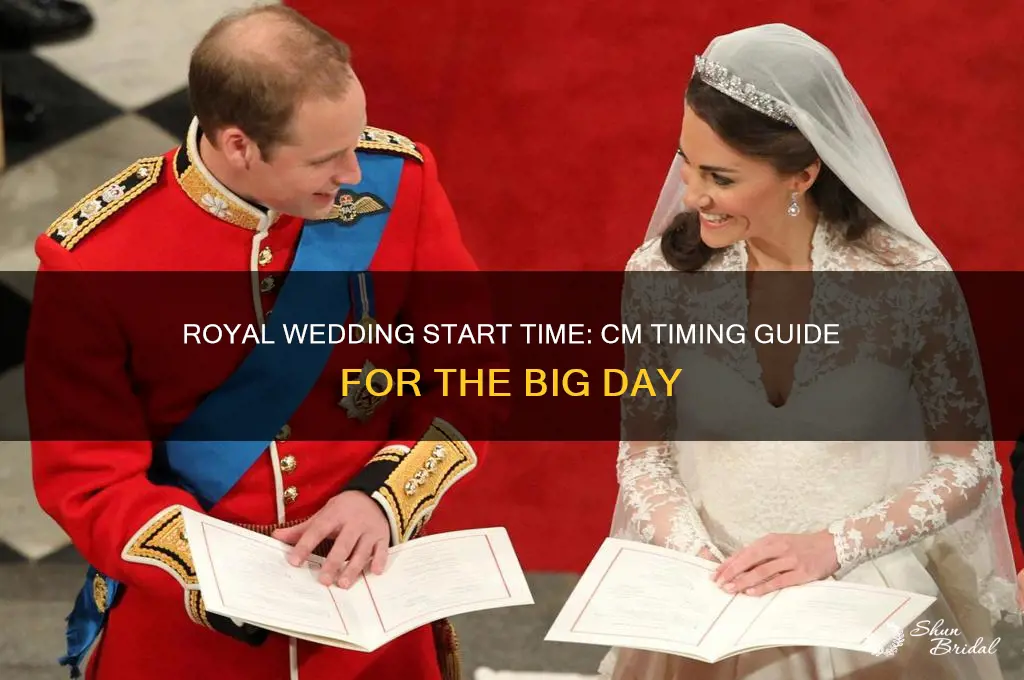 what time will royal wedding start cm timine