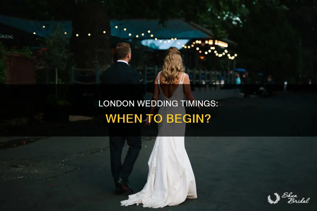 what time will wedding start in lomdon