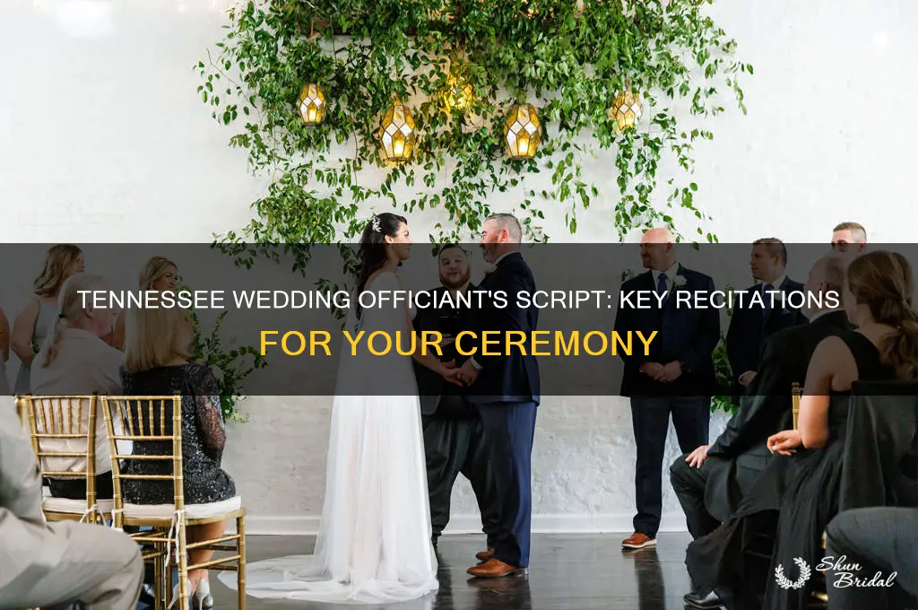 what tn officiant recites for wedding ceremony